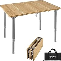KingCamp 竹製折りたたみテーブル KingCamp アウトドアテーブル折りたたみキャンプテーブル高さ